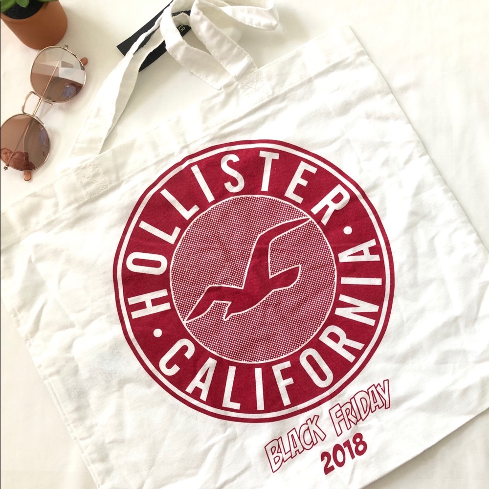 FREE Hollister Co white cloth tote